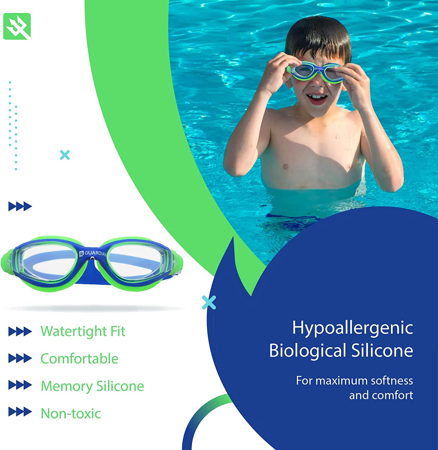 Junior Kids Swimming Goggles Pool Water Glasses for Toddlers Youth