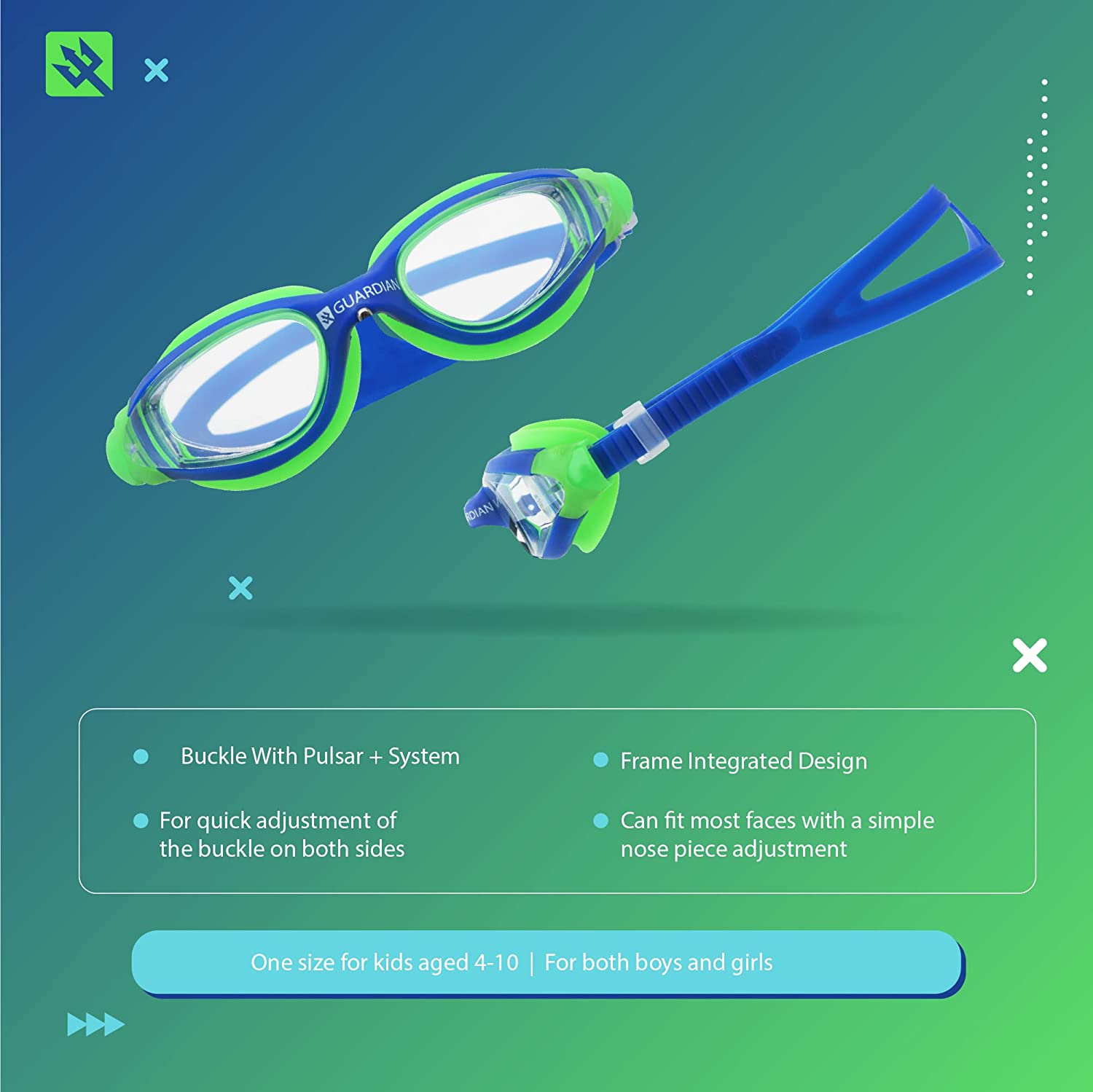 Junior Kids Swimming Goggles Pool Water Glasses for Toddlers Youth