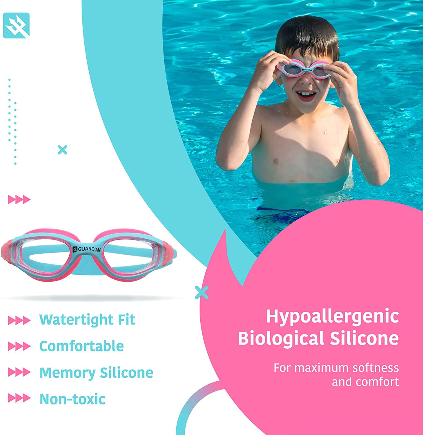 Junior Kids Swimming Goggles Pool Water Glasses for Toddlers Youth