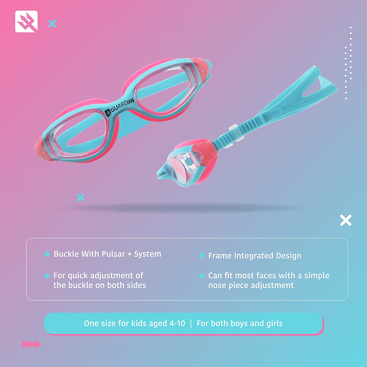 Junior Kids Swimming Goggles Pool Water Glasses for Toddlers Youth