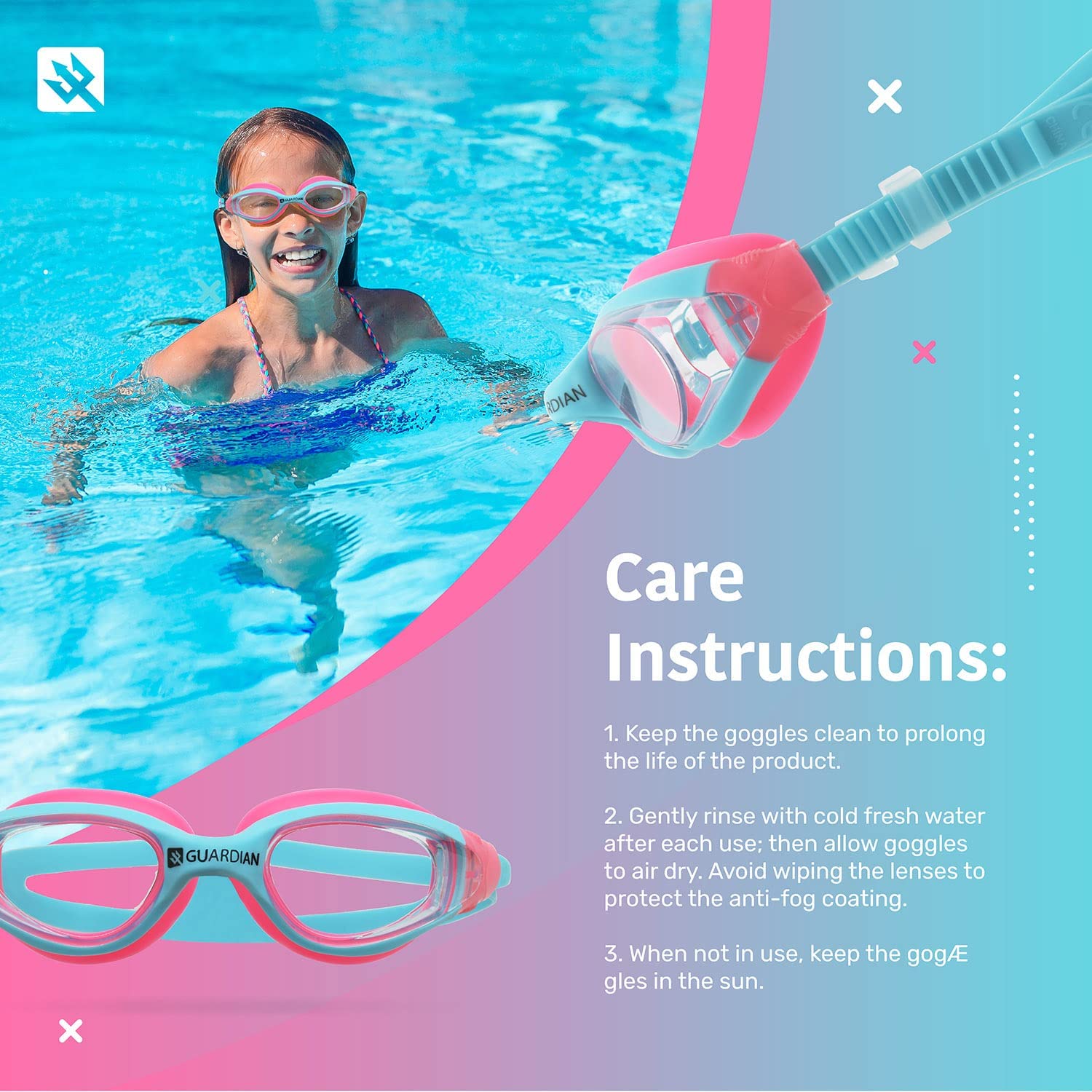 Junior Kids Swimming Goggles Pool Water Glasses for Toddlers Youth
