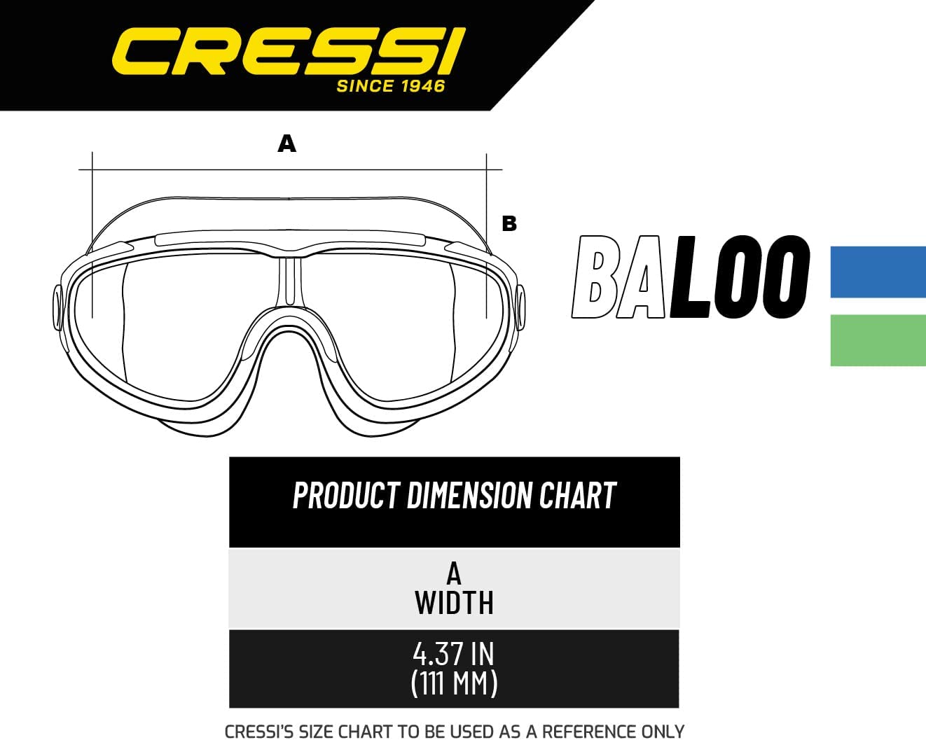 Cressi Baloo Swim Mask for Kids