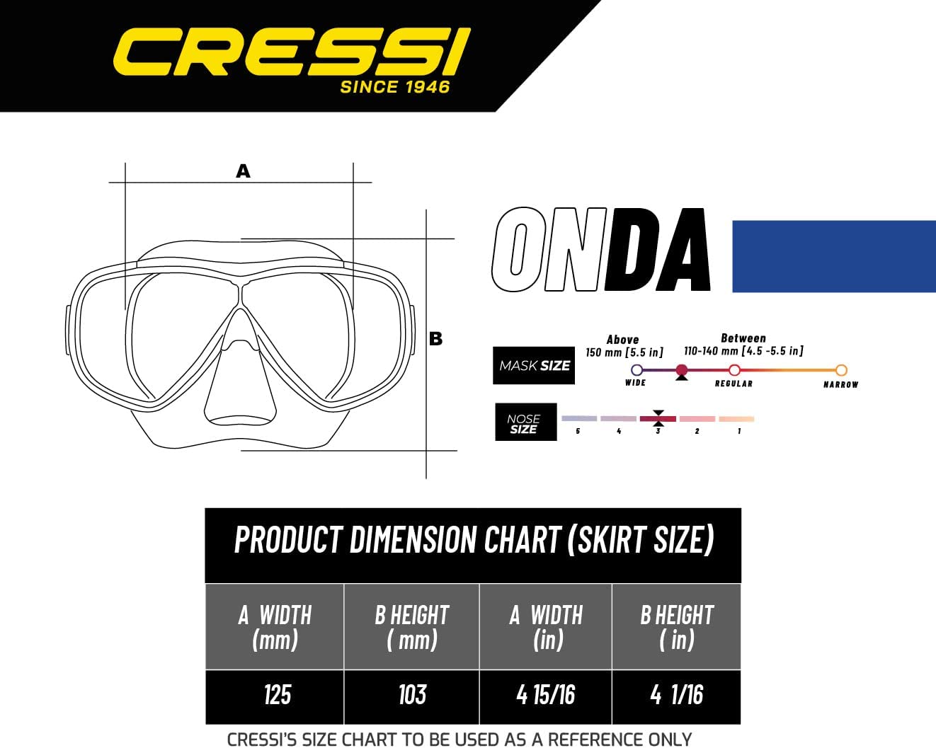 Cressi Adult Onda & Mexico Snorkeling Mask & Snorkel