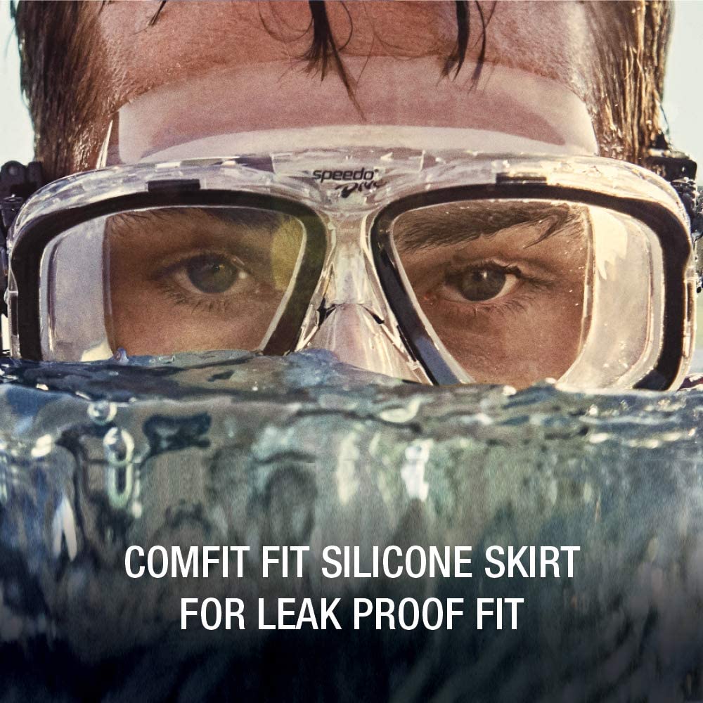 Speedo Kids' Swim Snorkel Dive Mask Anti-Fog with Nose Cover Adventure Series