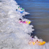 Surfer Dudes Legends & Surfer Pets Wave Powered Mini-Surfer, Pet and Surfboard Beach Toy - Rincon Rex and Santa Cruz